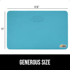 GORILLA GRIP Extra Thick Patent Pending Supportive Foam Kneeling Pad, Large Cushion Knee Pads for Gardening, Baby Bath, Dirt and Water Resistant, Workout and Garden Supplies, 17.5x11, Turquoise