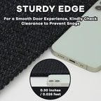 EARTHALL Washable Runner Rug 2x6 Ft Non Slip Runners for Hallways Cotton Rubber Backed Kitchen Runner Braided Indoor Floor Carpet Runners for Entryway, Hallway, Kitchen, Bedroom, Black