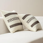 MIULEE Set of 2 Dark Brown Boho Decorative Lumbar Pillow Covers 12x20 Inch Farmhouse Rustic Couch Throw Pillows Modern Cotton Cushion Covers Retro Cute Macrame Woven Spring Decor for Bed Sofa Chair