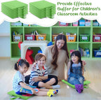 Suzile 12 Pcs 12'' Square Floor Cushions for Kids Classroom Flexible Floor Seating Elementary with Handles Classroom Carpet Cushions for Adults Toddlers Daycare Preschool School