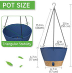 ZMTECH 2 Pack 10 Inch Hanging Planters for Indoor Plants, Modern Hanging Planter with Visible Water Level Window & Removable Tray, Decorative Plant Hanger Indoor for Home Garden