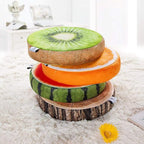 HYSEAS Decorative Round Throw Pillow, 3D Digital Print Comfortable Kids Funny Cute Wood Log Pillow Circle Seating Floor Cushion for Home, Couch, Sofa, Bedroom, Living Room Decor, Stump, 2 Pack