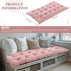 Bench Cushion for Indoor Furniture 40x20 in Velvet Thicken Indoor Window Seat Cushion, Piano Sofa, Entryway Storage, Bay Window Tufted Patio Porch Swing Bench Pad Memory Foam(Blush Powder)