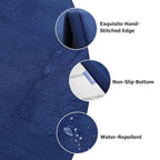 Baby Play Mat for Floor,1.3" Thick Elasti-Foam 50x50 Playpen Mat for Toddlers Infant Kids,Water-Repellent Soft Coral Velvet Tummy Time Non Slip Crawling,Tatami(Dark Blue)