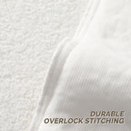 FUTEI Cream White Throw Pillow Covers 26x26 Inch Set of 2,Furry Faux Fur Teddy Boucle Textured Cushion Covers,Soft Fluffy Decorative Euro Pillow Shams,Home Decor for Couch Bed Living Room Office Car