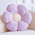 Lavender Flower Decorative Throw Pillows, Cute Daisy Shaped Plush Aesthetic Pillow, Soft 19.6" Floor Seat Cushion