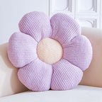 Lavender Flower Decorative Throw Pillows, Cute Daisy Shaped Plush Aesthetic Pillow, Soft 19.6" Floor Seat Cushion