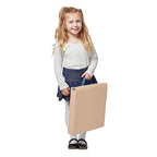 ECR4Kids SoftZone Square Floor Cushions with Handle, Flexible Seating, Sand, 6-Piece