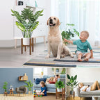 Adjustable Plant Stand Indoor,Bamboo Mid Century Modern Plants Stands, Stable Plant Holder,Fit 8 9 10 11 12 inch Pots (Pot & Plant Not Included)(Black)