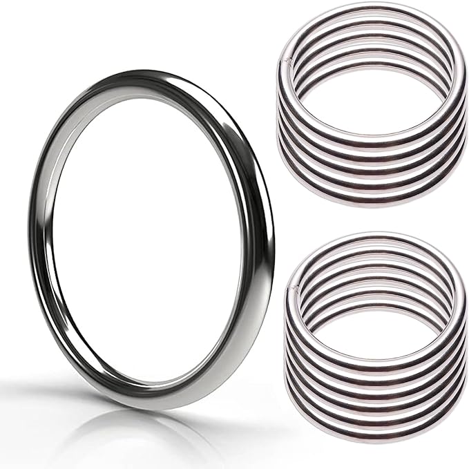 Macrame Rings, Dream Catcher Rings, Dream Catchers Kit, Macrame Supplies, Metal Rings, Metal Hoops for Crafts 2 inch, Macrame Plant Hangers, Dog Collars, DIY Centerpiece, Table Decorations(12Pcs)