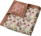 Little Jump Boho Vintage Floral Muslin Blanket Baby Quilt - Silky Soft and Breathable Crib Blanket for Daycare - Large 47" x 47" - 2 Layers Toddler Summer Blankets for Girls (Vintage Floral-2)