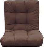 QILLOWAY Outdoor Seat/Back Chair Cushion Tufted Pillow, Spring/Summer Seasonal Replacement Cushions - Pack of 4 (Coffee)