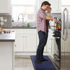 KMAT Kitchen Mat Cushioned Anti-Fatigue Floor Mat Waterproof Non-Slip Standing Mat Ergonomic Comfort Floor Mat Rug for Home,Office,Sink,Laundry,Desk 30"(L) x 20"(W),Blue