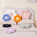 Flower Pillow, Cute Daisy Decorative Pillow for Bed, Soft Home Decor Floor Seating Cushion (Black, 14.9 Inches)