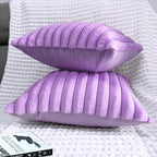 2 Pack 18x18 Pillow Cover Velvet Pillow Covers, Faux Fur Square Throw Pillow Covers for Living Room Decorations Throw Pillow Case, Throw Pillow Cover Cushion Cover for Home Sofa Bedroom Car, Violet