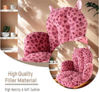 Comfy Office Chair Cushion: 17.5" L x 17.5" W x 18" H Cute Seat Cushion Kawaii Cushion for Gaming Chair with Backrest Non-Slip Floor Seating for Adults and Pets Pink Stuff for Room Decor