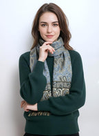 Achillea Reversible Paisley Pashmina Rave Scarf – Exotic Indian Shawls and Wraps for Evening Dresses, Festivals, All Seasons