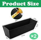 Adnee 2 Pcs 24 Inch Fabric Plant Window Box Liners-Rectangular Non-Woven Planter Basket Liner-Black Felt Flower Hanging Basket for Outdoor Garden Wall Hanging Planter Flower Vegetables