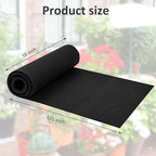 16 x 120 Inch Felt Planter Liner Roll Non-Woven Fabric Coconut Basket Liner Alternative Plant Liner Roll Black Coco Liners Roll Replacement Easy to Cut for Planter Hanging Flower Basket Window Box