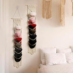 Ball Cap Hanger-1 Pack-Boho Macrame Cap Holder Wall Hat Organizer for Baseball Cap Holder Over Door, Hat Rack for Wall, Cap Rack for Decoration and Display,