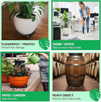 2 Pack Plant Stand with Wheels, Plant Caddies with 360° Lockable Smooth Sliding Wheels Durable Sturdy, Outdoor/Indoor Heavy Duty Rolling Plant Stand for Plant Pot,Flower Pot (11" Black)