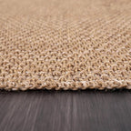 Easy Jute Rug 6x9 Indoor Outdoor Natural Rugs Solid Fiber Rug Woven Area Rug Boho Easy Clean Inside Carpet for Living Room Bedroom Dining Room Hallway or Outdoor Patio Porch (6 X 9 Natural)