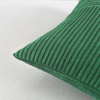Fancy Homi 2 Packs Green Lumbar Decorative Throw Pillow Covers 12x20 Inch for Couch Bed Sofa, Holiday Christmas Home Decor Gift, Soft Striped Corduroy Rectangle Accent Cushion Case 30x50 cm