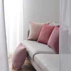 Topfinel 4 Packs Pink Decorative Throw Pillow Covers 16x16 Inch for Living Room Couch Bed Sofa, Boho Western Farmhouse Home Decor, Square Soft Moss Corduroy Fall Cushion Case 40x40 cm