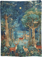Deer Throw Blanket Soft Flannel Blanket 60"x50" in Bed Blanket Home Decor for Room Sofa Couch All Season