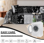 ROOMLIFE Boho Black Couch Covers for 3 Cushion Sofa, Chenille Couch Cover Sectional Sofa Cover for Dog, Washable Furniture Sofa Protector Cover Soft Blanket with Tassel for Living Room, 71 '' X 134''
