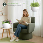 3 Pack 10 Hanging Flower Pots with Chains Self Watering Plastic Planters for Indoor Outdoor Plants, Sturdy Triangular Iron Chain Design for Garden PorchPlastic Hanging Flower pots (3, White)