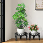 Metal Plant Stand Indoor Outdoor,2 Pack Heavy Duty Iron Plant Stands for Indoor/Outdoor,Low Round Flower Pot Stand Rustproof Plant Holder for Garden,Patio,Home Decor