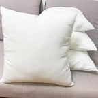 Luxury Pillow Inserts, Pack of 4, 22 x 22 inches Hypoallergenic Ultra Soft White Polyester Microfiber Durable Couch Cushion Fillers