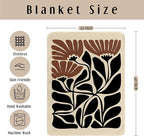 HIWX Boho Floral Kids Blanket, Boho Abstract Floral Blankets, Bohemia Modern Neutral Botanical Throw Blanket for Kids Girls Nursery Toddler Room Bedroom Home Office Couch Bed Decor, 40x30 Inches