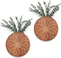 Set of 2 Wall Planter for Indoor Plants, Hanging Planter for Artificial Flower Plants，Modern Farmouse Wall Decor for Living Room Bedroom Kitchen Bathroom Dining Room (Brown)