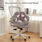 MOONBEEKI Cat Paw Cushion Chair Comfy Kawaii Plush Seat Cushions Shape Lazy Pillow for Gamer Chair 28"x 24" Cozy Floor Cute Seat Kawaii for Girl Worker Gift, Dining Room Bedroom Decorate （Chocolate）