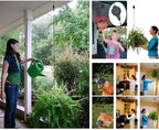 Pack Plant Hook Pulley, Retractable Plant Hanger Easy Reach Hanging Flower Basket for Garden Baskets Pots and Birds Feeder Hang High up and Pull Down to Water Or Feed (Black 6Pack)