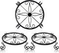 Metal Plant Stand Indoor/Outdoor, Low Corner Plant Stand, Decoration Small Plant Holders for Home, Anti-Rust Iron Heavy Duty Plant Holders, Flower Pot Rack Display Shelf, Black (3 Pack)
