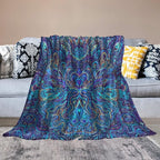 Hippie Bohemian Mandala Throw Blanket Indian Gypsy Abstract Flower Floral Texture Print Blanket for Sofa Bed Couch Chair Or Dorm 50"x60"