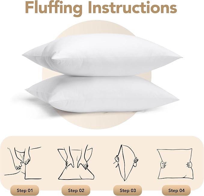 Utopia Bedding Outdoor Pillow Inserts 12 x 20 Inches (Pack of 2, White), Water Resistant Garden Throw Pillows for Patio and Porch Furniture