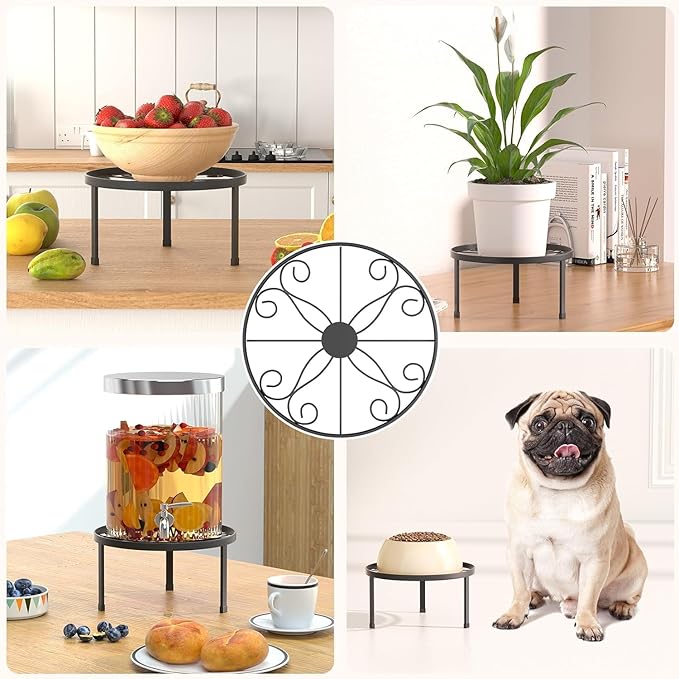 5-Pack Decent Metal Plant Stand Indoor, Assembly Free Plant Stands for Multiple Plants Outdoor, Anti-Rust Flower Display Stand, Corner Plant Shelf for Home Patio Gardening Decor (Black)