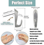 30 PCS Picture Hanging Nails Thumb Tacks for Wall Hangings, Heavy Duty Push Pins Wall Hooks for Drywall Cork Board, Picture Hanging Kit with Nails High Heel Silver