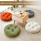 Floor Pillow Set of 2, Memory Foam Floor Cushions for Adults, Large Meditation Pillow for Sitting, 22 x 22 Inches (Round | Green)
