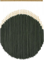 IOWER Large Macrame Wall Hanging Green Boho Decor Macrame Beads Yarn Fiber Art Beaded Tassel Home Decor For Bedroom Living room 39" W x 55" L
