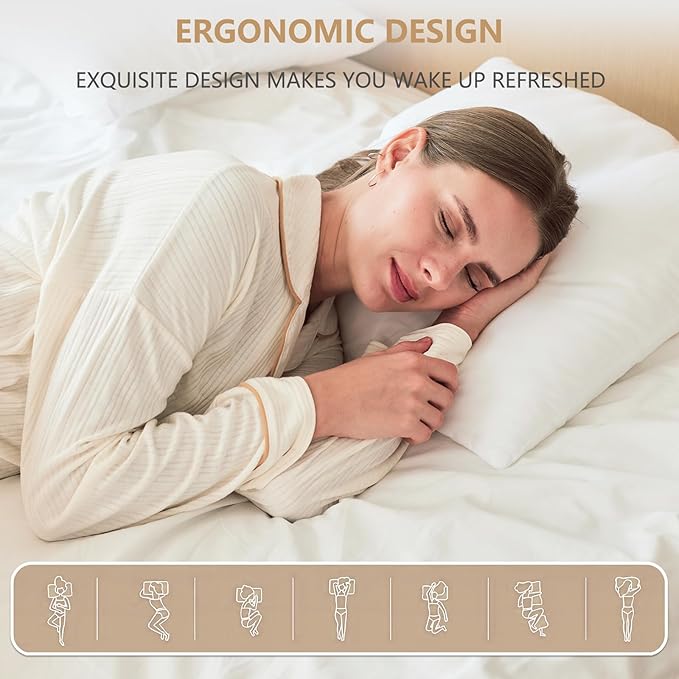 Luxury Pillow Inserts, Pack of 4, 20 x 20 inches Hypoallergenic Ultra Soft White Polyester Microfiber Durable Couch Cushion Fillers