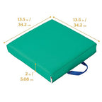 ECR4Kids SoftZone Floor Cushions, Square, Flexible Seating, Emerald, 6-Piece
