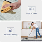 KIMODE Anti Fatigue Kitchen Mat 2PCS,Non-Skid Waterproof Kitchen Rugs,Farmhouse Kitchen Mat for Floor,Cushioned Comfort Foam Standing Mat for Laundry,Office,Sink,Desk,Blue and Gray