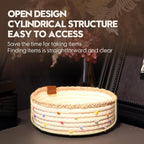 Sea Team 3-Pack Small Cotton Rope Storage Basket Set - Portable Round Organizers with Jute Braid for Small Items, Keys, Makeup & Trinkets
