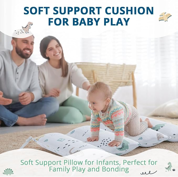 BlueWood Cushion for Climbing Arch, Montessori Philosophy Soft and Non-Slip Pillow for Kids, Pikler Cushion for Reading, Playing, Games, Parties (Dinosaur)