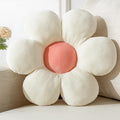 Flower Pillow, White Pink Throw Pillows Cute Daisy Decorative Pillow for Bed, Sofa, Couch.19.6" Round Cushion Seating Home Decorative